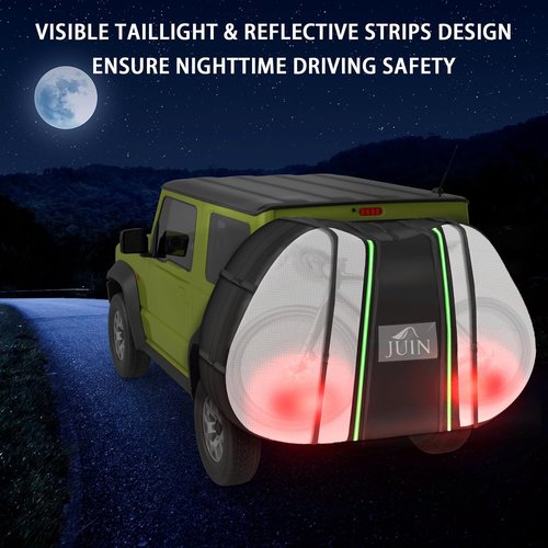JUIN Bike Covers - Heavy Duty Waterproof Bicycle Cover for Mountain Bikes | Fits 2 Bikes (Clear)