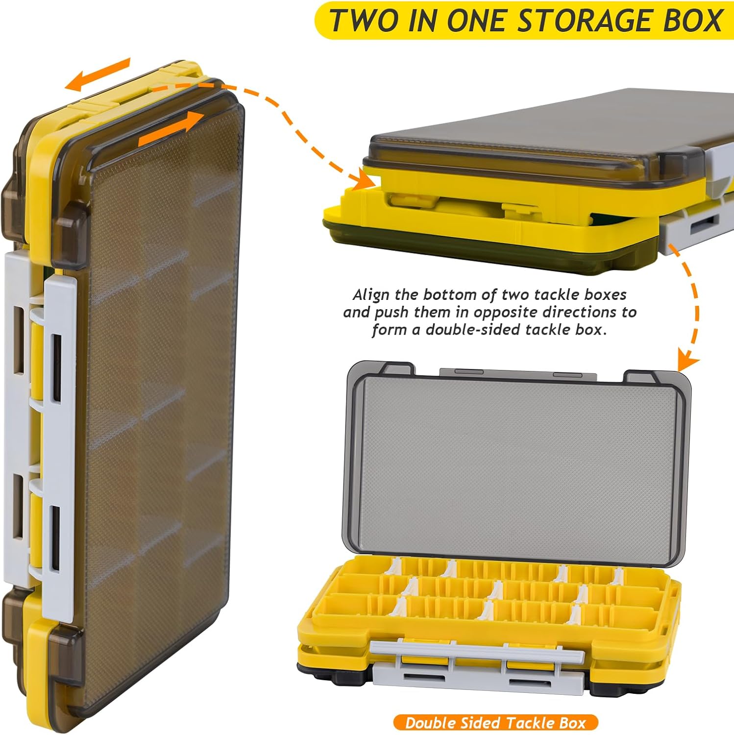 QualyQualy Fishing Tackle Box - Small Organizer with Removable Dividers | 2-in-1 Mini Hook Storage