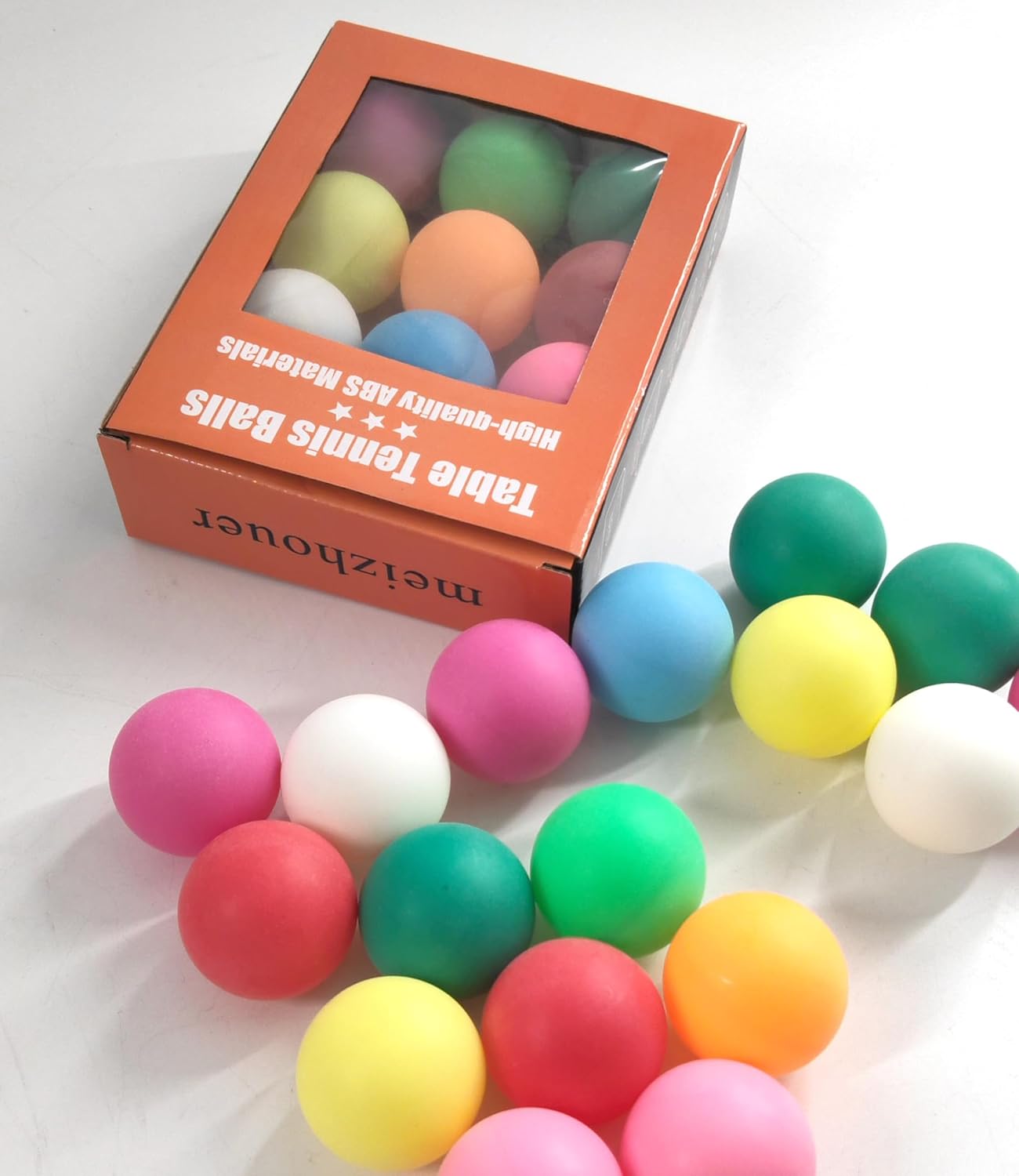 3 Star Ping Pong Balls by High Bounce - Durable ABS Material for Training, Party Games & Cat Play