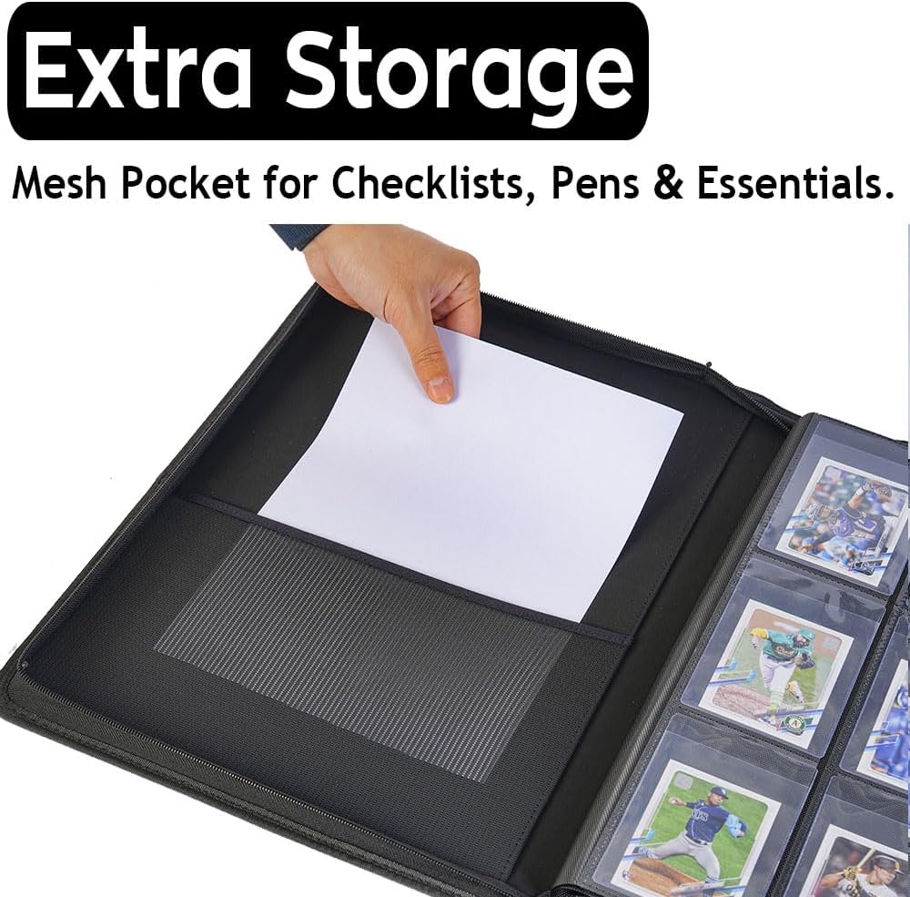 Premium Semi Rigid Card Holder Binder by Semi Rigid | Holds 360 Trading & Sports Cards - Classic White