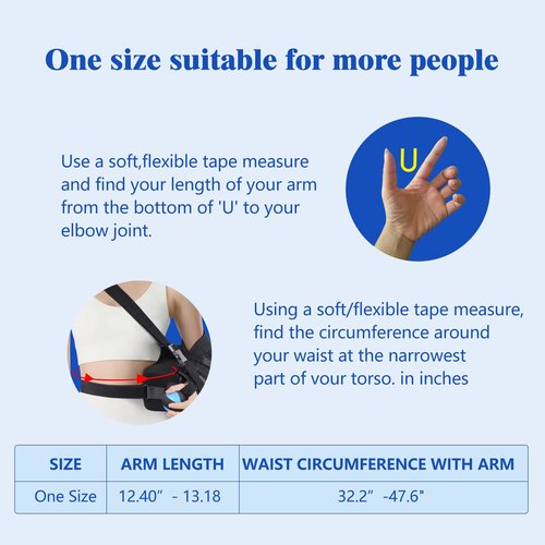 ComfortLife Arm Sling Shoulder Immobilizer for Rotator Cuff Pain Relief, Surgery & Broken Arm - Shoulder Abduction Pillow for Injury Support - Brace Includes Pockets-Foam Stress Ball and Wedge