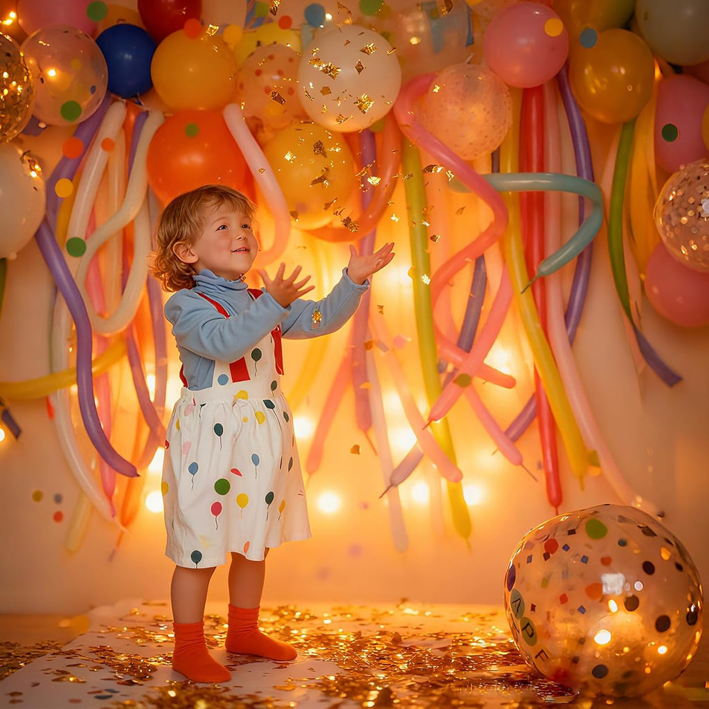 Skiennix 260 Long Balloons - 200 Pack Thick Twisting Balloons for Animal Shapes | Party Decorations