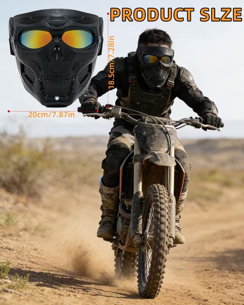 YUNGLIDE Paintball Mask Airsoft Goggles Suitable Airsoft Shooting Riding Goggles Role Playing Paintball Games Full Face Mask (Gold)