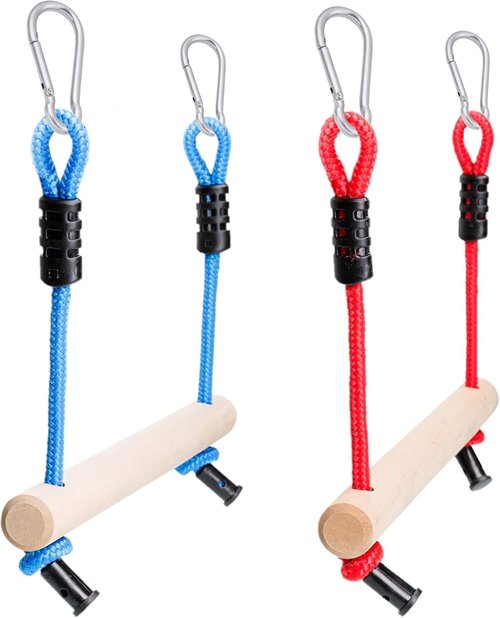 Lily's Things Monkey Bars for Kids - 2 Pack Ninja Slackline Accessories for Backyard Playsets