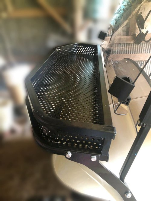 ECOTRIC Front Clay Cargo Utility Basket Compatible with EZGO TXT Golf Cart w/Mounting Brackets - NOT Fit RXV or ST Models (43.3 "X 13" X 4.3")