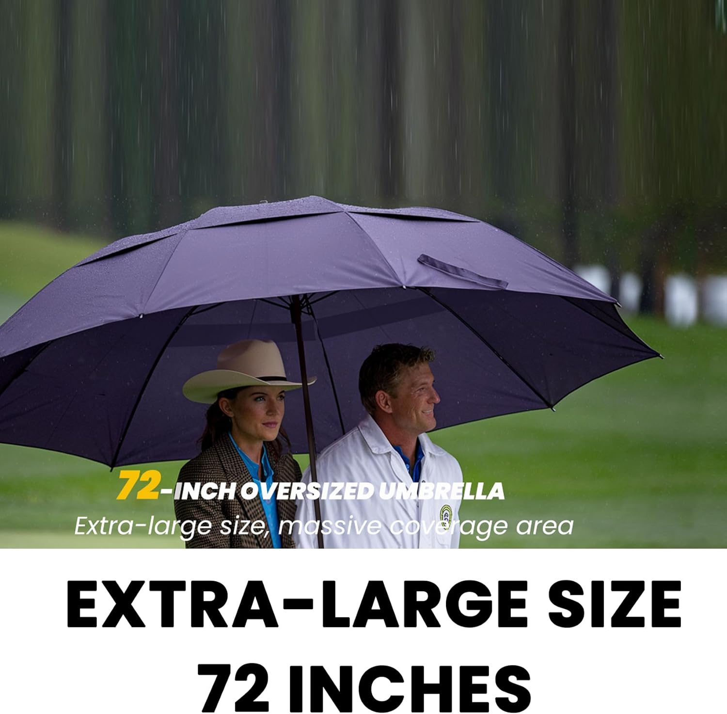 SIEPASA Golf Umbrella - Large 62/68/72 Inch Automatic Open | Windproof, Waterproof Double Canopy