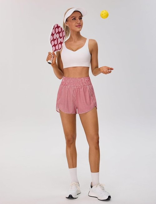 BMJL Women's High Waisted Athletic Shorts - Sporty 2.5" Gym Running Shorts with Pocket