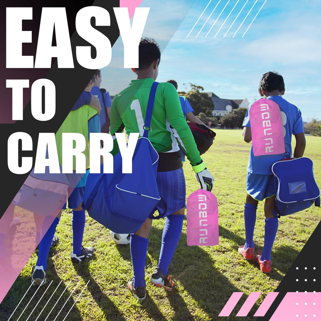 RUNBOW 9x5 ft Portable Kids Soccer Goal for Backyard Adult Junior Large Girl Practice Soccer Net with Carry Bag (9x5ft, Pink, 1 Pack)