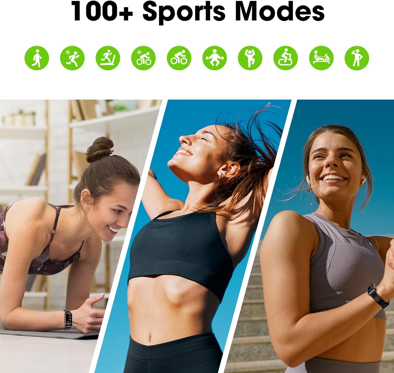 Skiennix Pedometer Watch - Slim Fitness Tracker with 14-Day Battery Life | 50m Waterproof, Heart Rate & Blood Oxygen Monitor