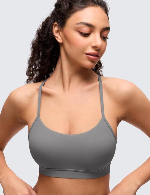 CRZ YOGA Butterluxe Y-Back Sports Bra for Women - Padded Racerback Workout Top in Various Sizes