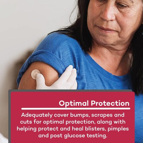 Dealmed Sheer Plastic Spot Bandages - Small Round Sterile Strips, Latex-Free Wound Care, 100 Count
