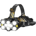 Voph Rechargeable Headlamp Flashlight, Super Bright Head Lamp, 12 Modes Motion Sensor Head Light, Waterproof Head Lamps for Hunting Camping Hiking, Digital Screen Headlamps for Adults