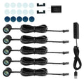 Mini LED Spotlights with USB Hub,Magnetic Base,USB Powered Small Spotlight Display Lights,Accent Lighting for Artwork,Paintings,Jewelry,Display Cases,handicrafts,Models,Toys,Puzzles(Warm White)