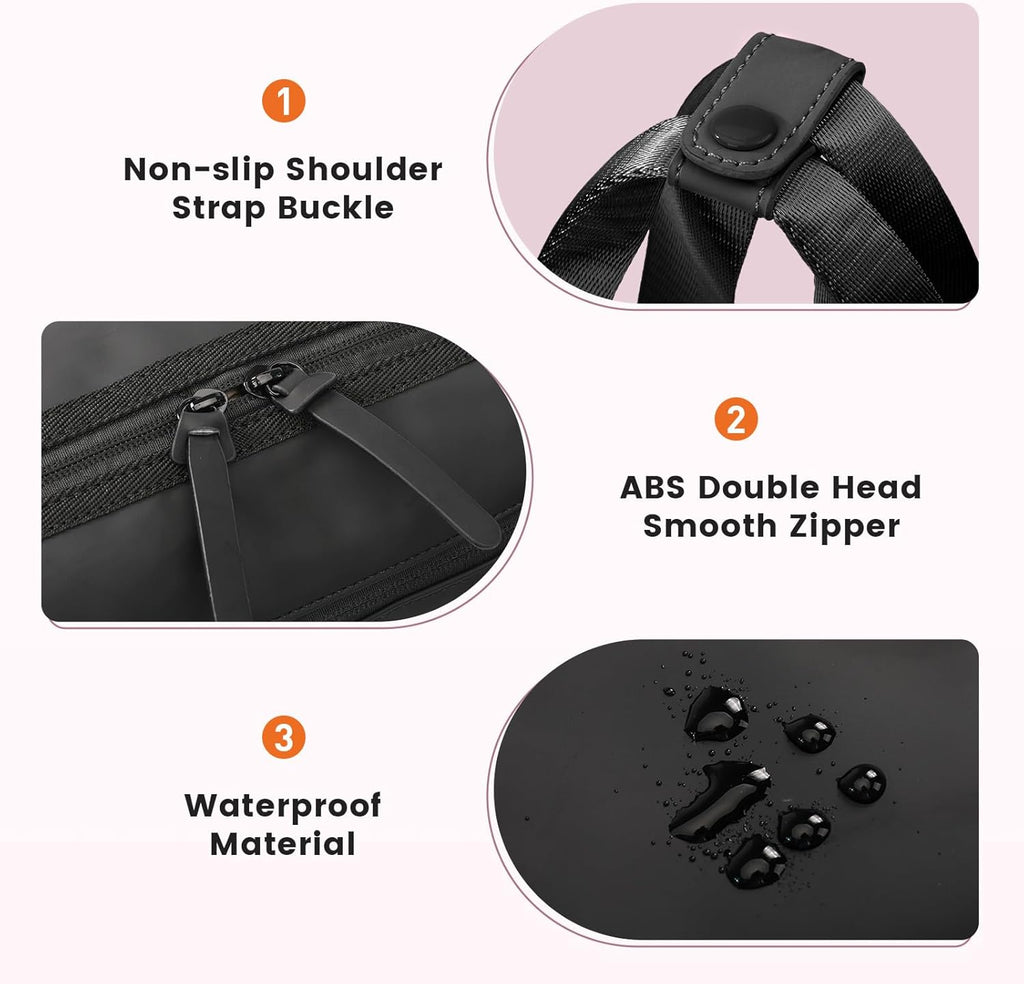 SKYSPER Small Gym Bag for Women - Lightweight Waterproof Mini Tote with Wet Compartment | Stylish Black Duffle for Sport & Commute