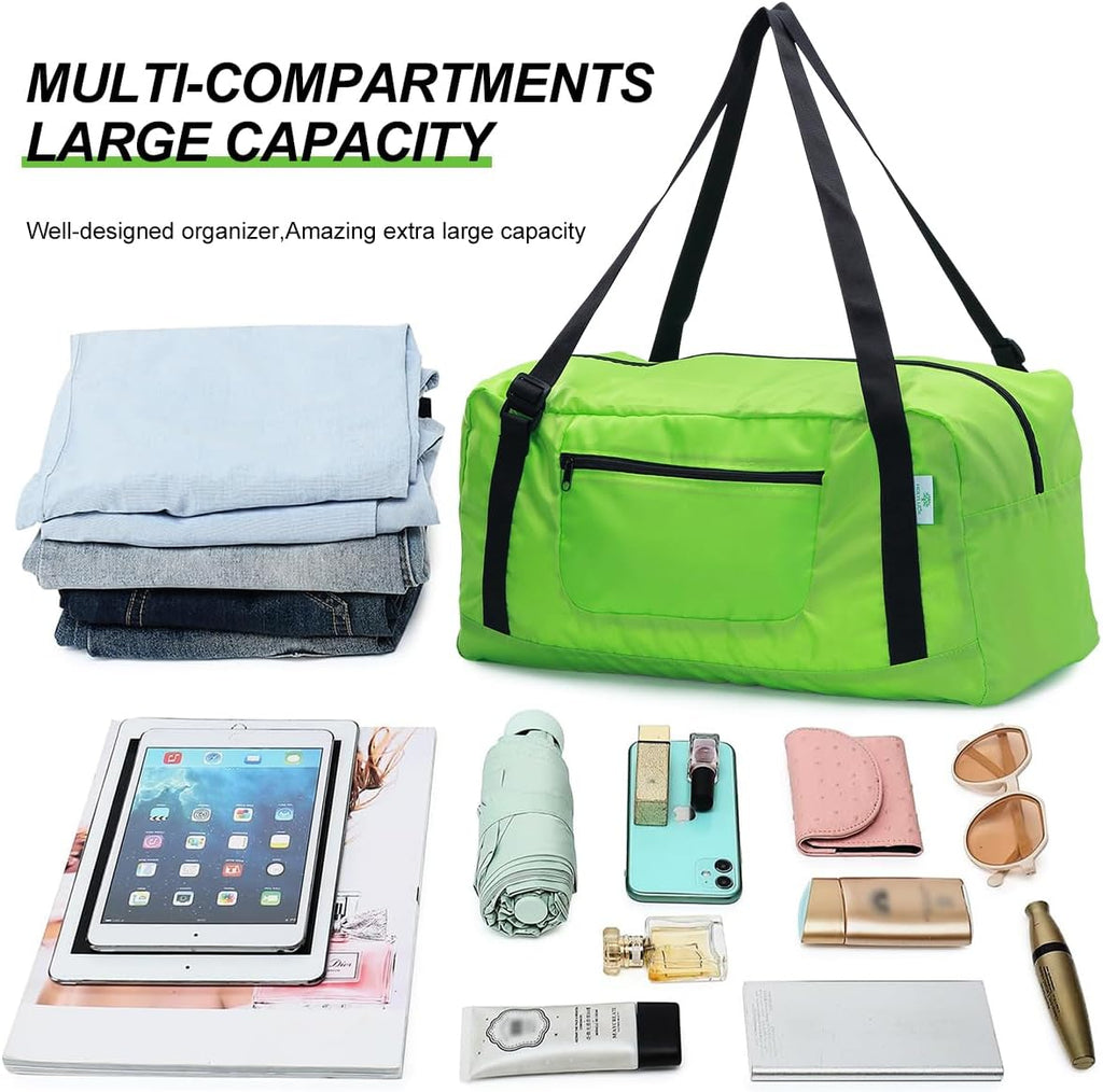 Skiennix Foldable Travel Duffel Bag - Versatile Luggage for Gym & Travel | Green Color