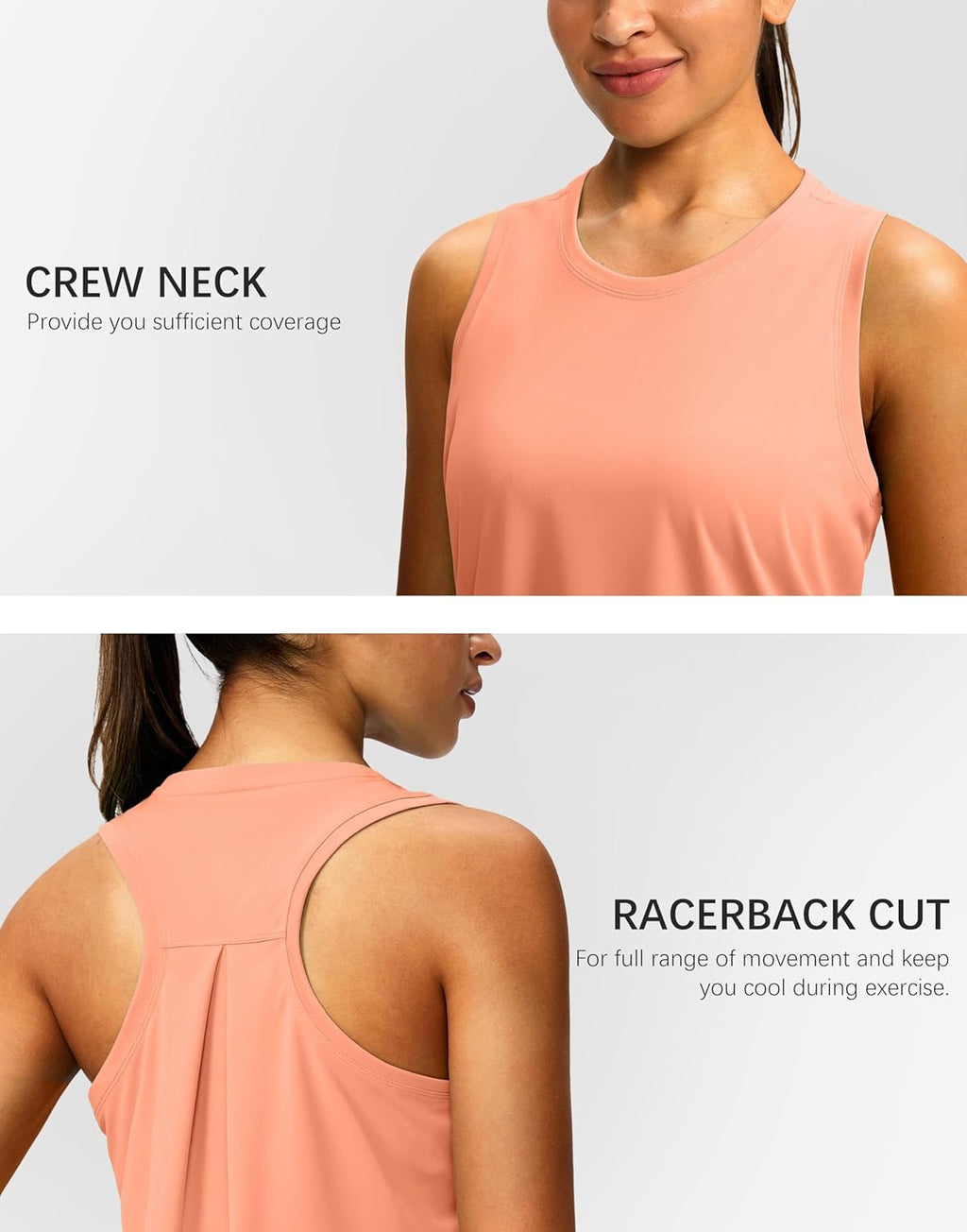 Skiennix Women's Athletic Tank Tops - Racerback Sleeveless Design for Yoga & Gym | Loose Fit