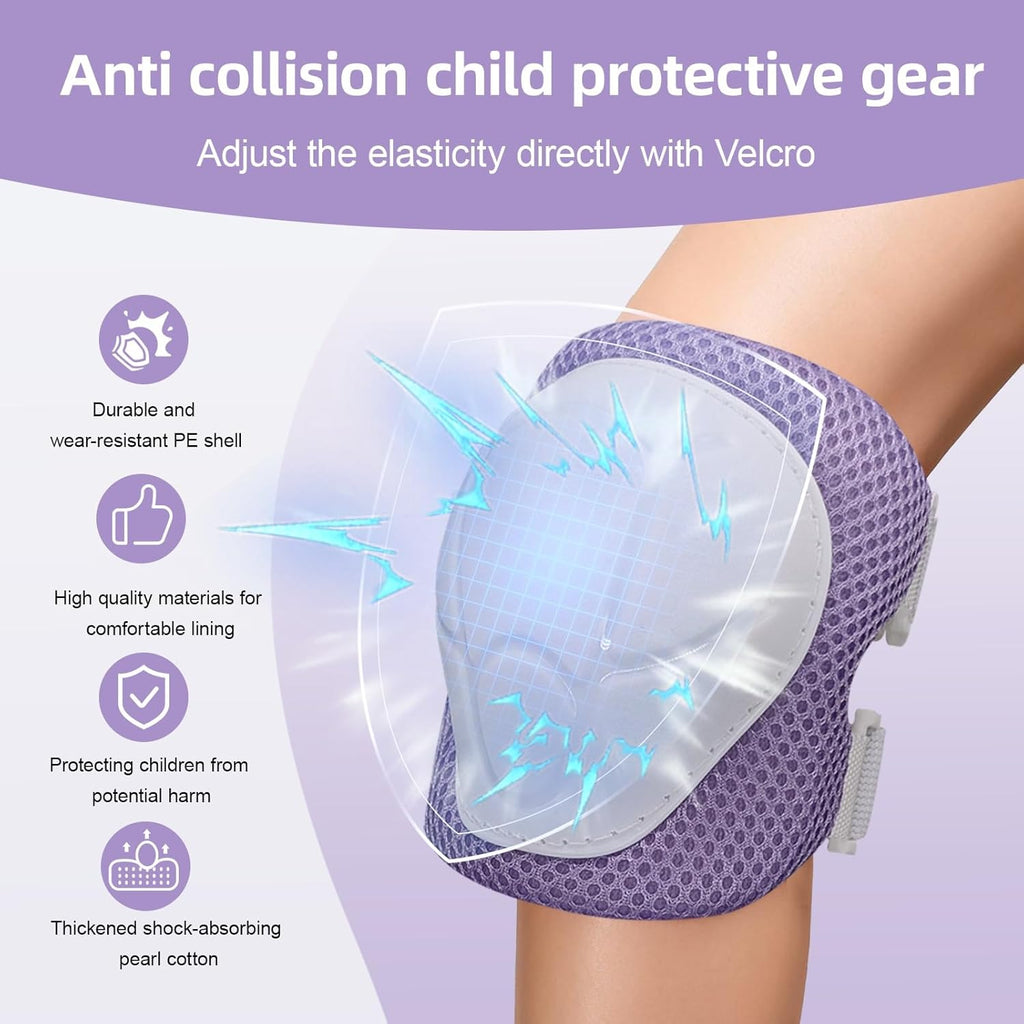 Skiennix Knee Pads Set for Kids - Protective Gear for Ages 3-10 with Elbow Pads & Wrist Guards | Ideal for Skating, Cycling, and Rollerblading