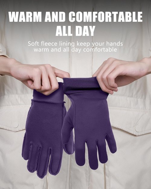 Aegend Lightweight Winter Gloves for Men Women, Warm Running Gloves Touchscreen Thermal Glove Liners for Cold Weather Driving, Cycling & Hiking, Non-Slip, Elastic Cuff, Stretchy, Durable