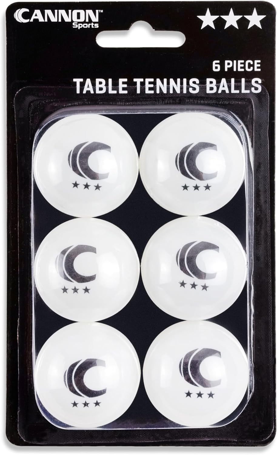 Cannon Sports 3-Star Table Tennis Balls - Professional Quality for Indoor & Outdoor Play | Ideal for Competition & Casual Games