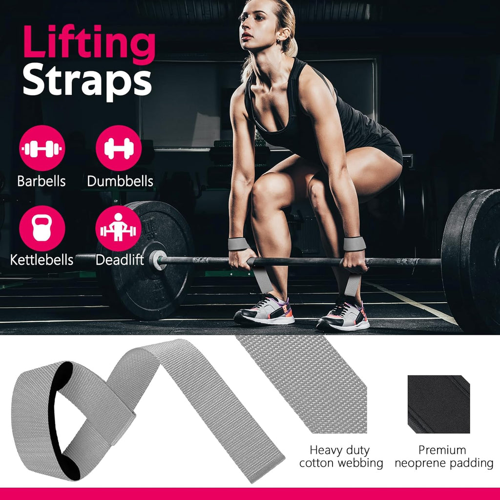 WALITO Barbell Pad Set - 8-Piece Gym Accessories for Women | Includes Ankle Straps & Resistance Bands