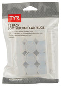 TYR Soft Silicone Swim Ear Plugs 12 Pack - 6 Pairs, Clear