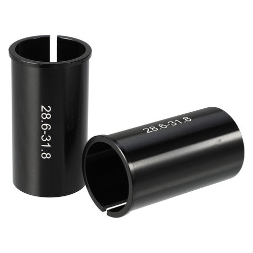 X AUTOHAUX 2 Pcs 28.6mm to 31.8mm Bicycle Bike Seat Post Tube Adapter Seatpost Reducing Sleeve Adapter Aluminium Alloy Black