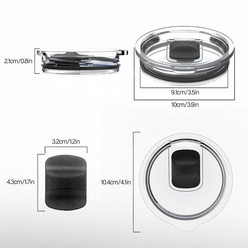 30/32 oz Tumbler Lid Replacement Lids for YETI Tumbler, 14/35 oz Mug, 2 Pack Travel Spill Proof Cup Lids Covers with Magnetic Slider Switch, BPA Free
