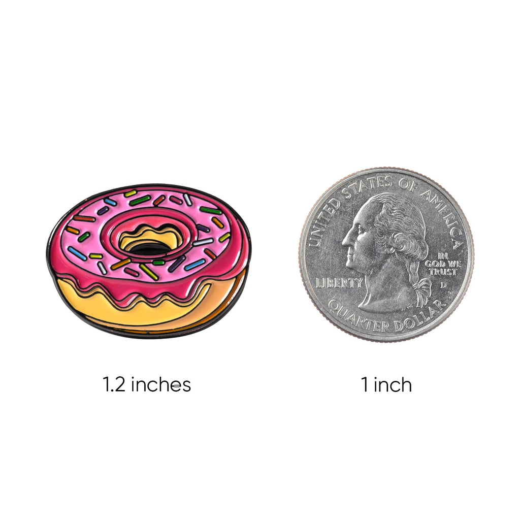 SPORTY BUFF Golf Ball Marker, Premium Enamel Fun Custom Design Golf Accessories, Great Golf Gifts for Men Women Golfers (Donut)