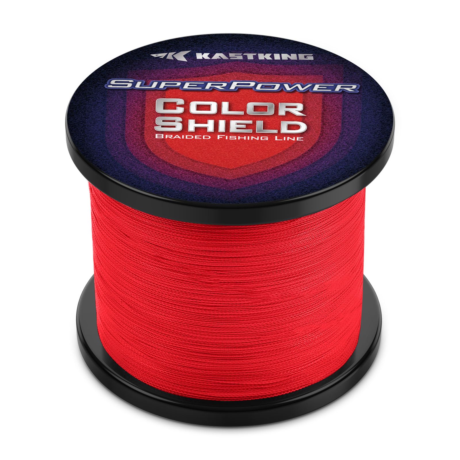 KastKing Superpower ColorShield Braided Fishing Line, Red, 20LB, 300Yards, X4