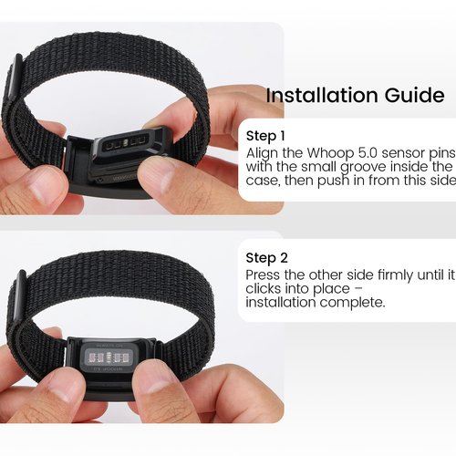 MAKCPOIMER Sport Nylon Loop Bicep Band, Adjustable Fitness Armband Compatible with Whoop 5.0/MG One Peak Life(ECG NOT Support)