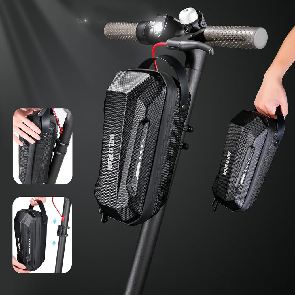 WILD MAN Quick Release Hard Shell Rainproof Scooter Storage Bag for Balancing Scooters Kick Scooters Folding Bike Electric Scooter Bag(GD9X.2L)