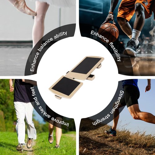 Ankle Balance Board, Ankle Board: Used For Ankle Sprain Recovery,Foot Balance Stability Training and Plantar Fasciitis Relief (Wood Grain Color)