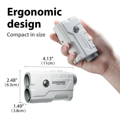 Gogogo Sport Vpro Golf Rangefinder 900 Yards Slope Laser Range Finder with Pinsensor & Flag-Lock, 6X Magnification, Pulse Tech (900 Yard with Slope Switch & Inside Magnet)