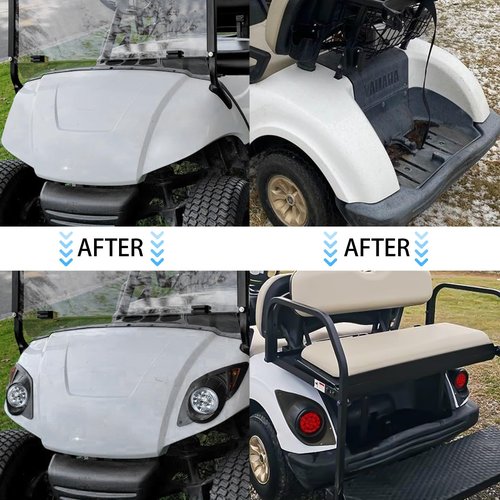 Orle Oko LED Street Legal Head Tail Light Kit For YAMAHA Drive G29 2007-2016 Gas or Electric Golf Cart Driver Side Replace 12V Headlights Rear Light Kit Assembly For YAMAHA