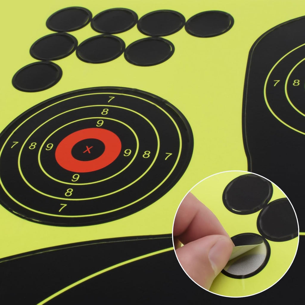 Silhouette Splatter Targets by [Brand Name] - 12x18 Inch for Easy Shot Visibility | 10 Pack for BB Guns & Airguns