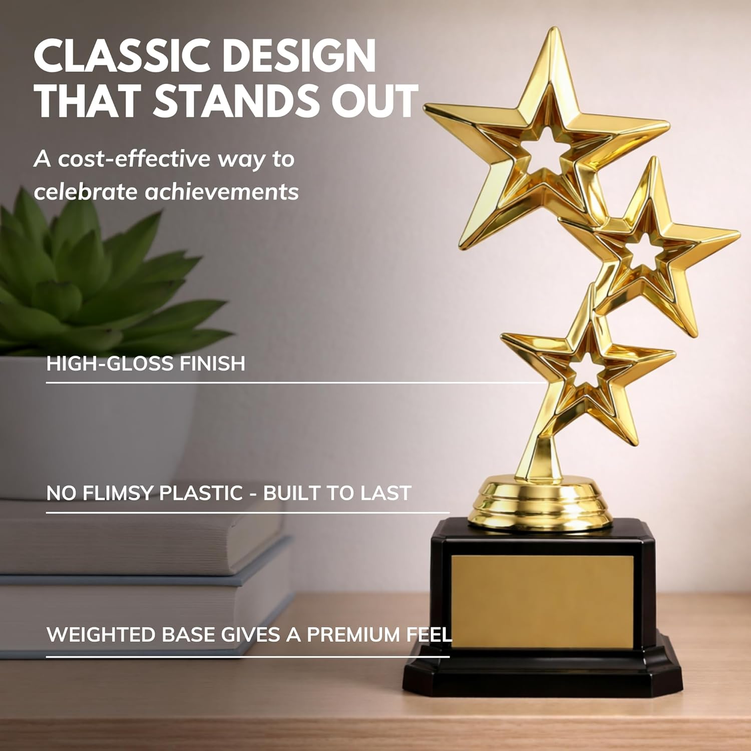 Trophy Outlet - Custom Engraved 8-Inch Star Trophy Award - Personalized Gold Recognition Trophy for Kids & Adults