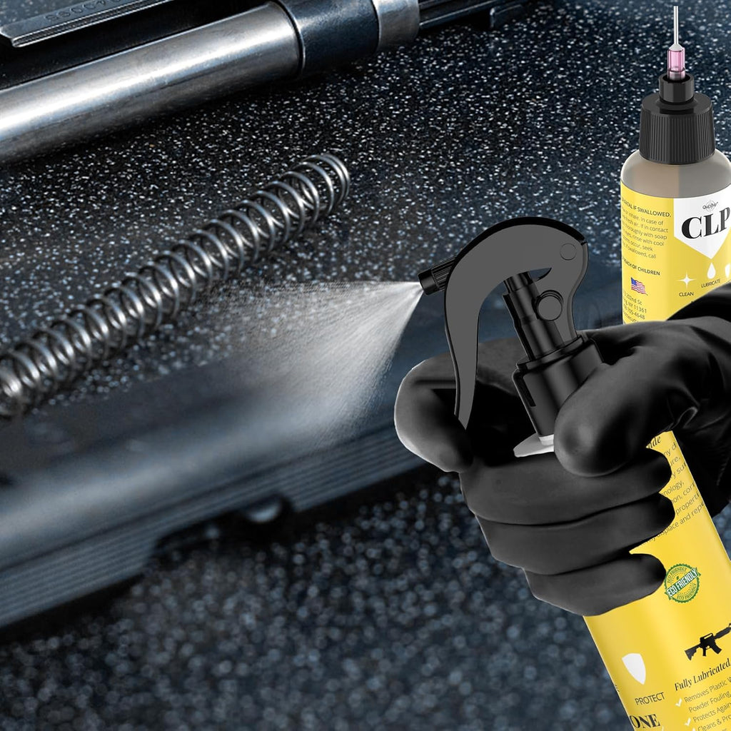 Qucship Gun Oil | Multi-Purpose Gun Cleaning Kit with 8 oz & 1 oz Needle Oiler - Ultimate Protection & Lubrication