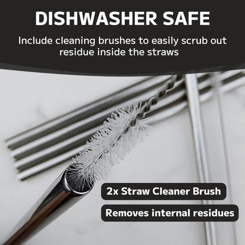MIMORE Metal Straws for Owala - 6 PCS Stainless Steel Replacement Straws | Reusable & Dishwasher Safe