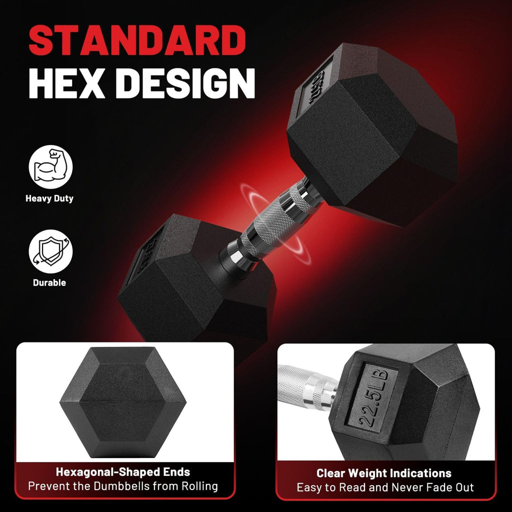 PAPABABE Dumbbells Set of 2, 5lbs Dumbbell Pair, 5 Pounds Hand Weights for Women Men at Home, Free Weights Dumbbells Set for Home Gym Equipment, Pesas Mancuernas para Ejercicios de Hombre Casa.