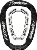 Sportneer Bike Chain Lock - Heavy-Duty 5-Digit Resettable Anti-Theft Lock | 3.2ft Length, 6mm Thickness