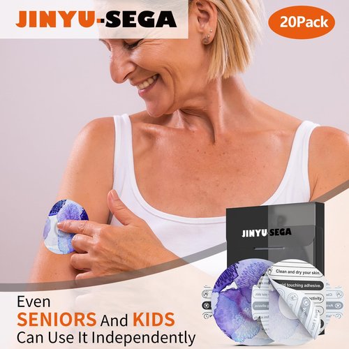 Sensor Covers for Libre 3 Waterproof - 20pcs Adhesive Patches for Libre 3,with Easy-Peel Tab Pre-Cut Backing,CGM Sensor Tape for 10-14 Days SereneGlow