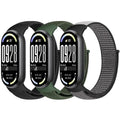 Bcuckood Nylon Sport Band Compatible with Xiaomi Smart Band 10/9/8 for Women Men, Soft Adjustable Breathable Sport Loop Watch Strap Replacement Wristband for Xiaomi Mi Band 10/9/8, 3pcs