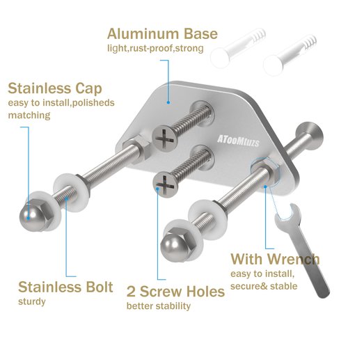 ATOOMTUZS Skateboard Wall Mount Display(6 Packs)-Aluminum Ramp Shape Skateboard Deck Wall Mount with Two Screw Holes for Horizontal and Vertical Hanging Skateboard Display Decor