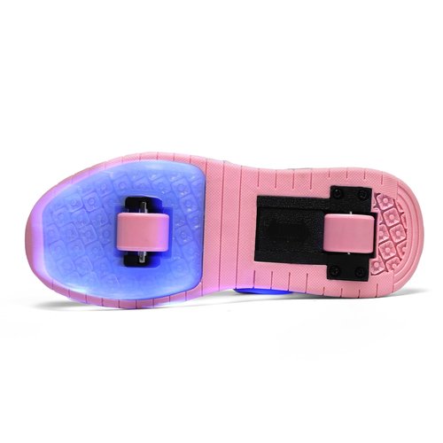 jiandian Roller Skate Shoes for Children/Kids – Detachable Wheels Sneakers for Boys & Girls | Fun, Safe & Stylish Roller Shoes Pink