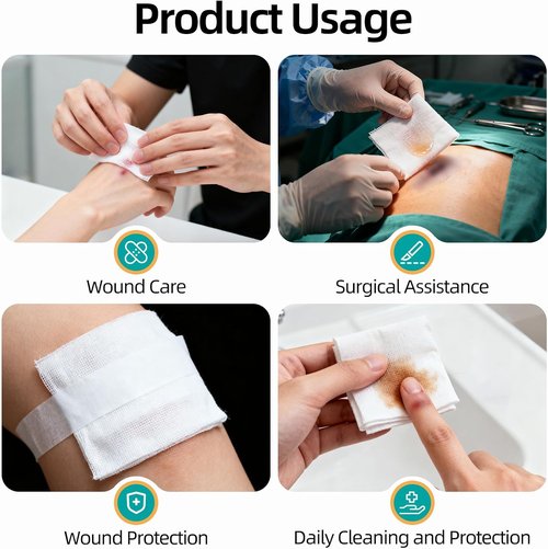General Medi Sterile Gauze Pads - Individually Wrapped 4" x 4" Wound Care for Cuts & Burns | 50 Packs (100 Total)
