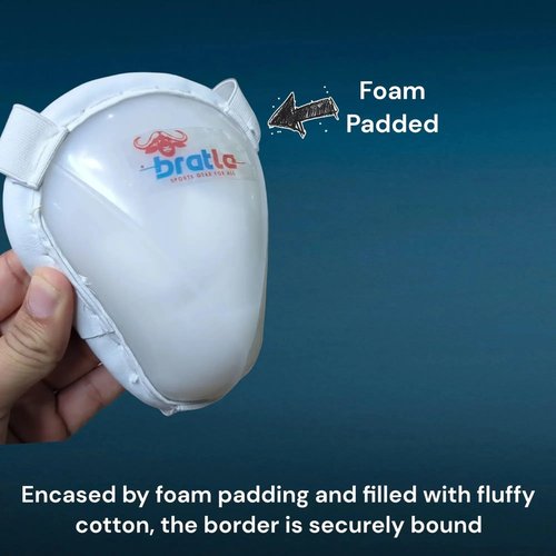 Bratla Cricket Guard – Adult Abdominal & Groin Protector, Strap-On Cricket Abdomen Guard for Men, Athletic Cup for Multi-Sport Use
