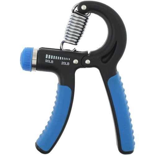 Capelli Sport Hand Grips, Adjustable Finger Exerciser with Ergonomic Handles, 20-90 lbs, Blue/Black
