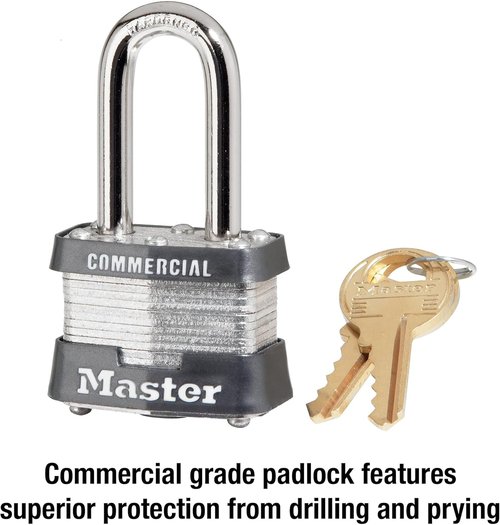 Master Lock Outdoor Padlock - Durable Security with Key - 1 Pack, Weather-Resistant Design