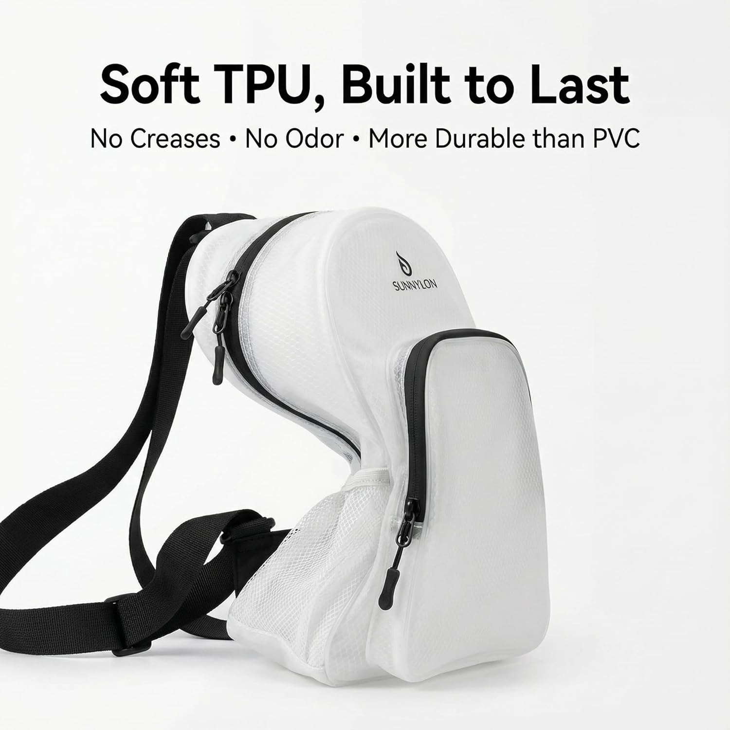 TPU Crossbody Sling Bag - Waterproof Chest Bag with Adjustable Strap | Ideal for Travel & Concerts