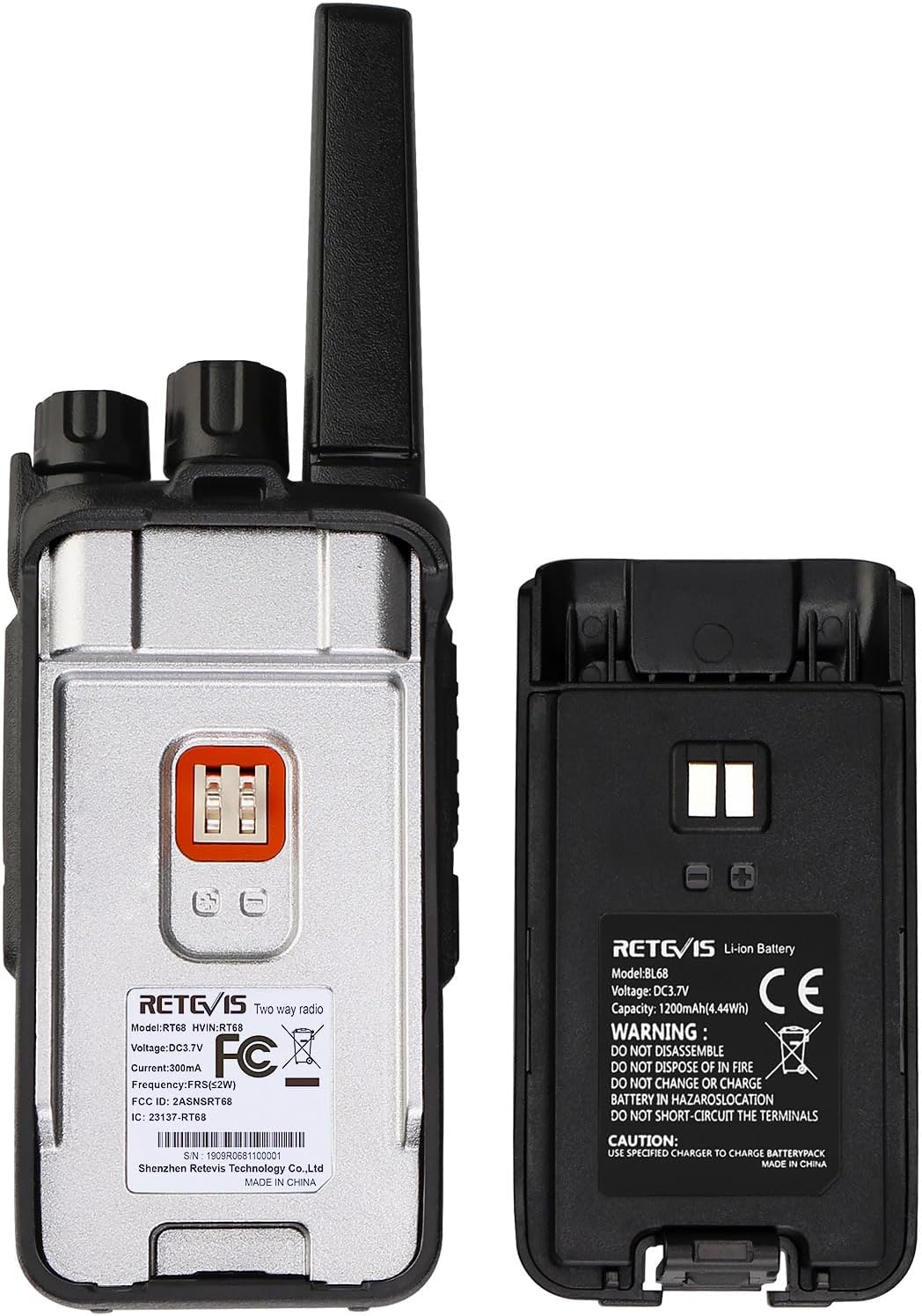 Retevis RT68 Long Range Walkie Talkies - 10 Pack with Multi-Way Charger & 1200mAh Battery